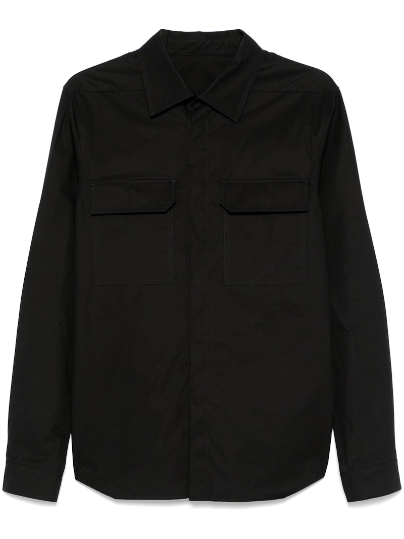 22SS Rick Owens WORK SHIRT 48 P 黒ブラック
