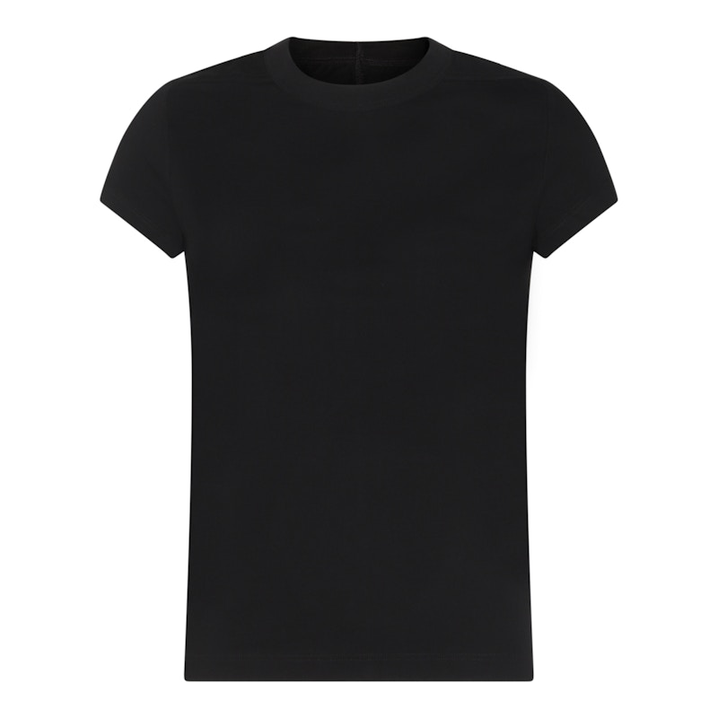 Pre-owned Rick Owens Women's  Cropped Level T-shirt In Black