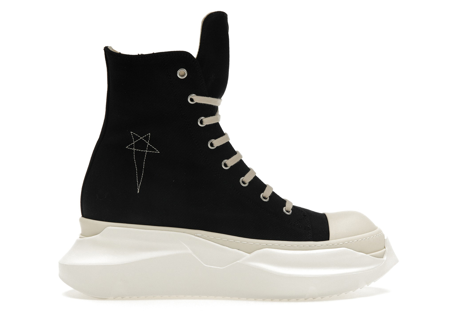 Rick Owens DRKSHDW Abstract High Top Embroidered Pentagram Black