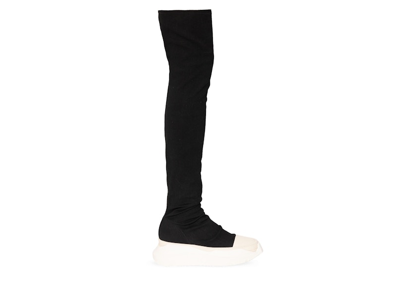 Rick Owens DRKSHDW Abstract Stockings Boot Black Milk (Women's