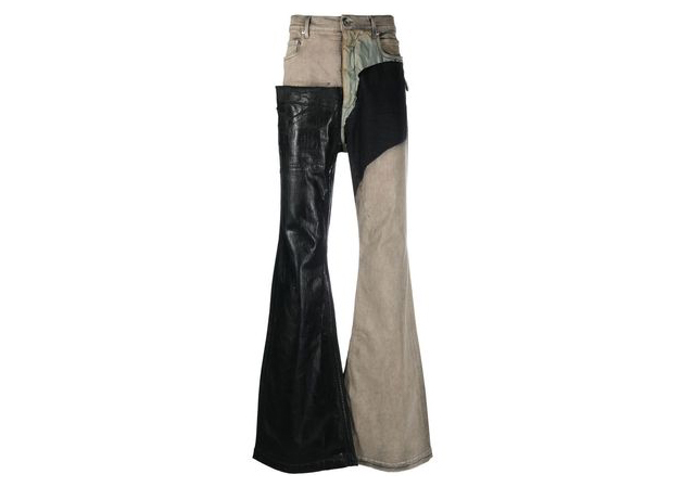 Rick Owens DRKSHDW Bolan Bootcut Patchwork Flared Jeans Mineral ...
