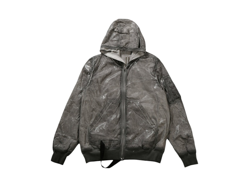 Pre-owned Rick Owens Men's  Drkshdw Bomber Imbottito Gimp Flight Jacket In Darkdust In Brown