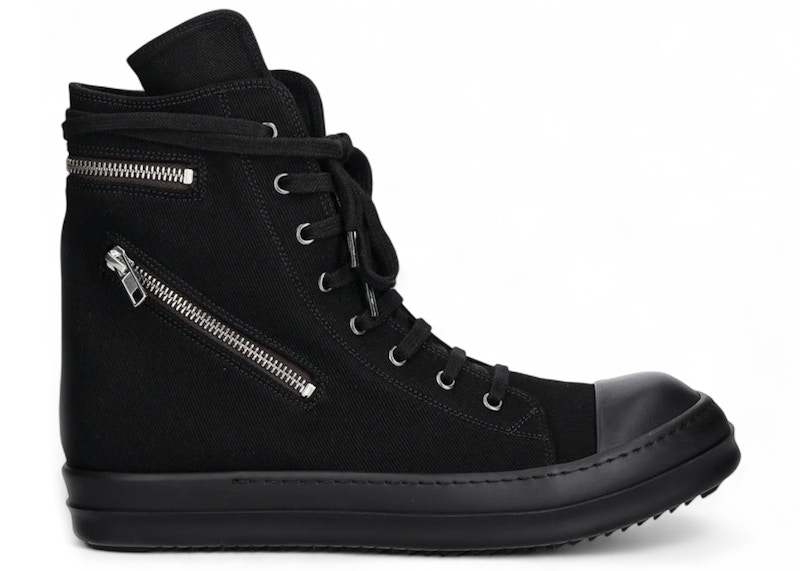 Pre-owned Rick Owens Men's Drkshdw Cargo High Triple Sneakers In Black