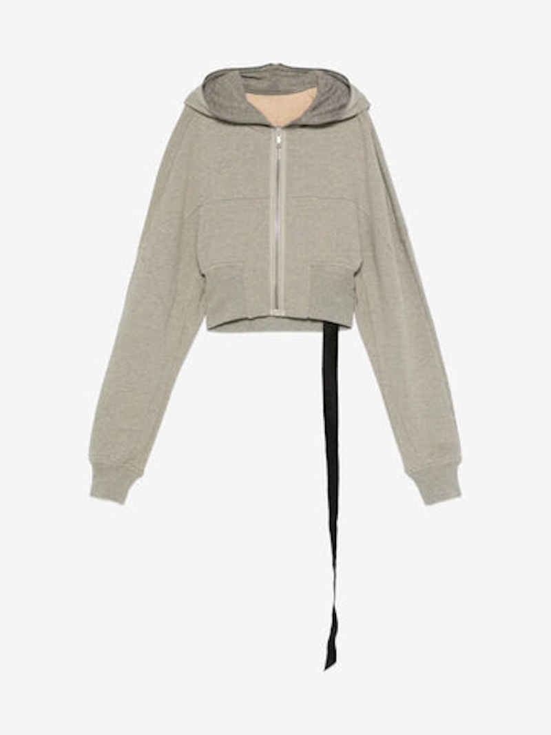 【Rick owens DRKSHDW】 collage gimp hoodle Rick Owens DRKSHDW Collage Gimp Hoodie Melange Grey - FW25 - US