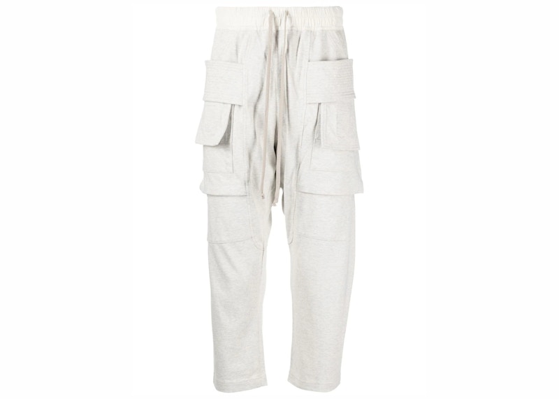 Rick Owens DRKSHDW Creatch Cargo Drawstring Pants Oyster Men's 