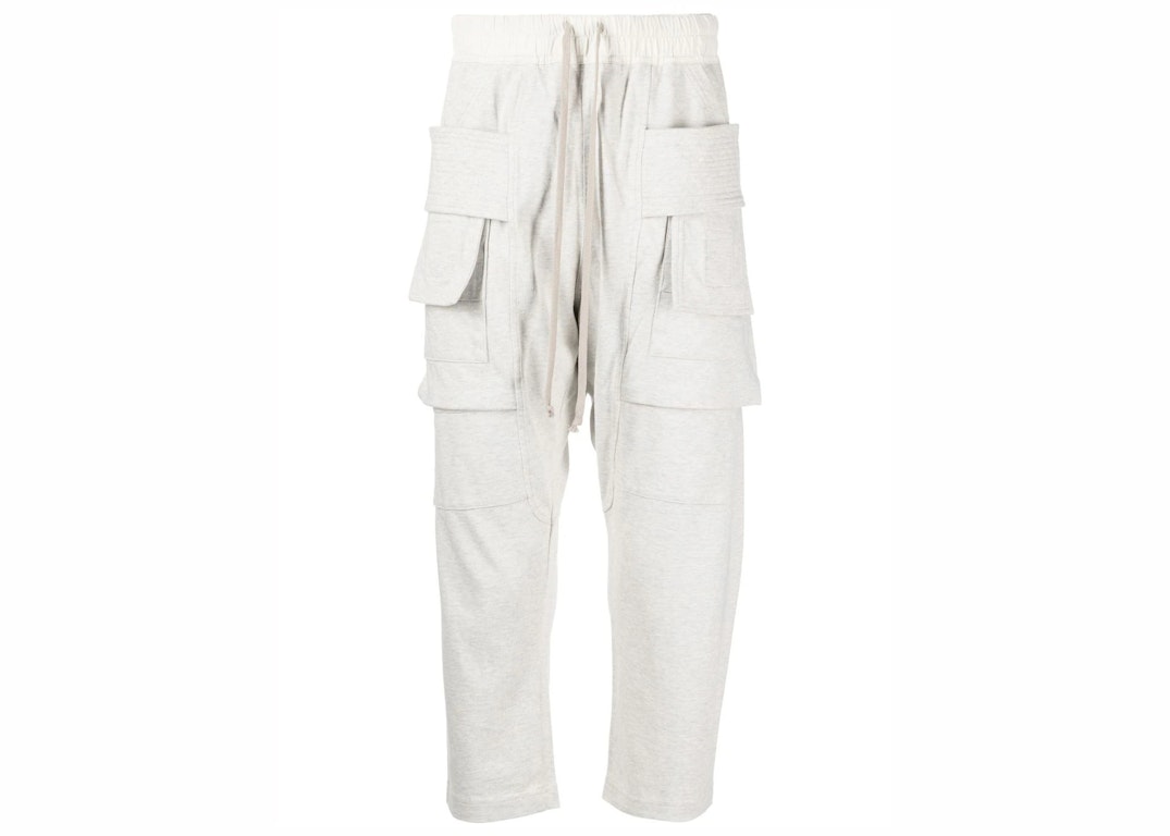 Pre-owned Rick Owens Drkshdw Creatch Cargo Drawstring Pants Oyster