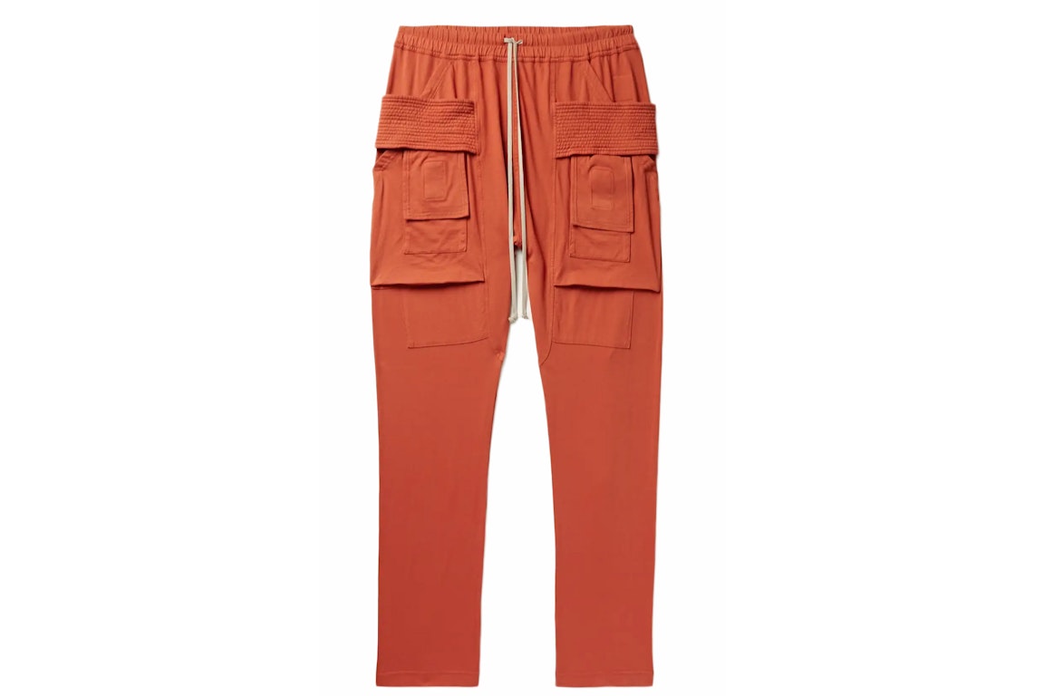 Pre-owned Rick Owens Drkshdw Creatch Cargo Pants Orange