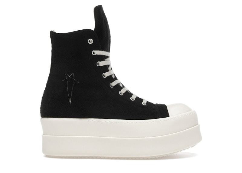 Pre-owned Rick Owens Drkshdw Double Bumper High (women's) Sneakers In Black/pearl/milk In Multi