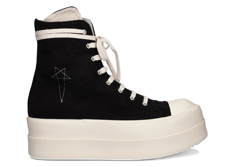 Pre-owned Rick Owens Drkshdw Double Bumper High (women's) Sneakers In Black/pearl/milk In Multi