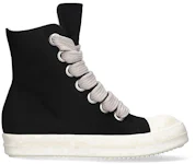 Rick Owens Jumbo Laces Padded High Top Black/Milk Sneakers New Size 41 US 8