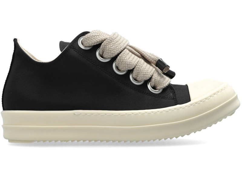 Rick Owens DRKSHDW Jumbolace Low Sneakers Nylon Black Milk