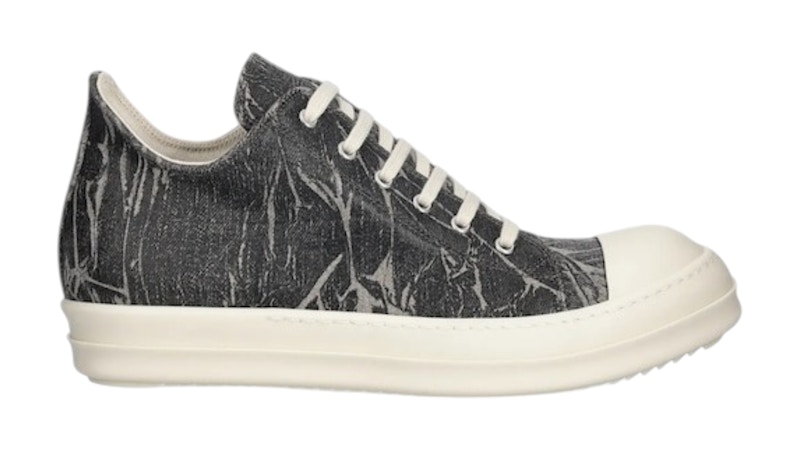 Pre-owned Rick Owens Men's  Drkshdw Lido Low Sneaks Sneakers In Black/cracked/pearl