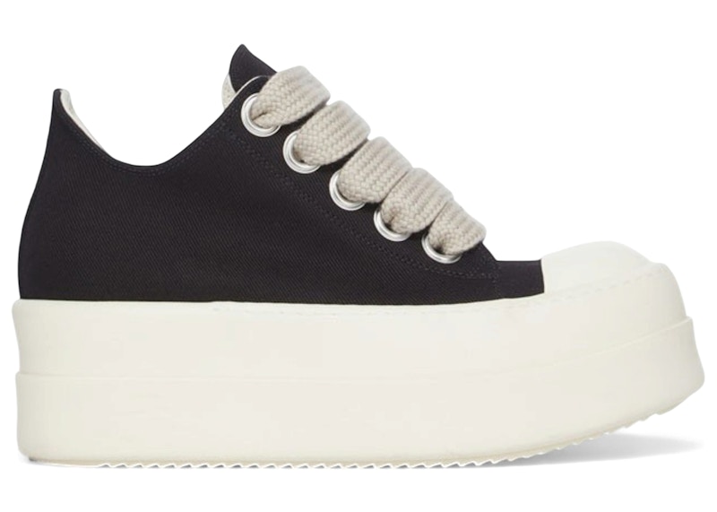Rick Owens DRKSHDW Mega Bumper Jumbolace Low Sneaks Black Milk
