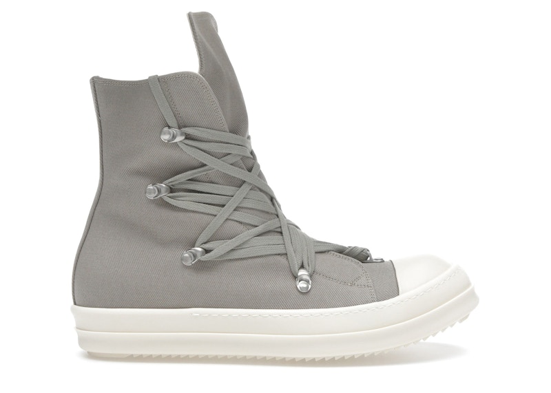 Men's Rick Owens DRKSHDW Megalace Sneaks Sneakers in Dirty Pearl/Milk