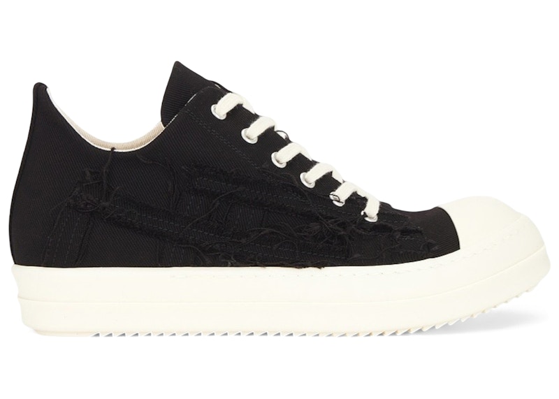 Rick Owens DRKSHDW Scarpe Denim Low Black Milk Men's - DU01F4802