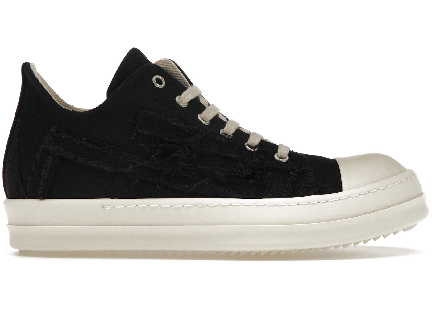 Rick Owens DRKSHDW Slashed Low Sneaks Black Milk Men's - DU02C5809 ...