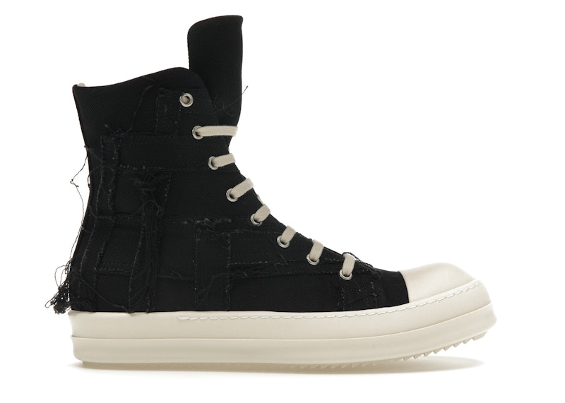 Rick Owens DRKSHDW Slashed Sneaks Black Milk メンズ - DU02C5807 ...