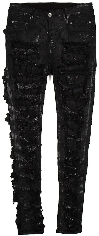 Coated Jeans Black