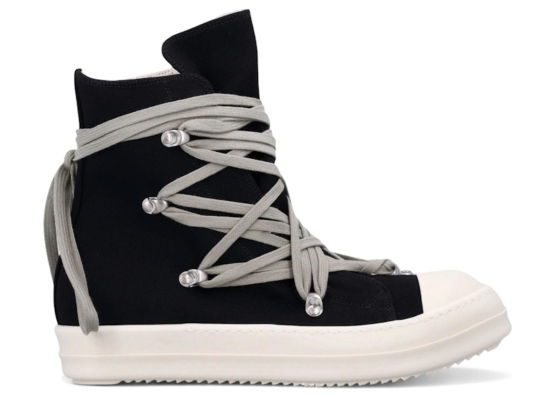 Rick Owens DRKSHDW Temple Megalace Sneaks Black Milk Men's