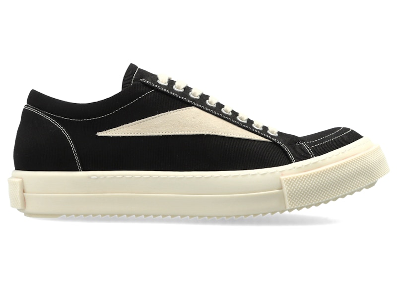 Rick Owens DRKSHDW Temple Vintage Low Sneaks Black Milk Denim