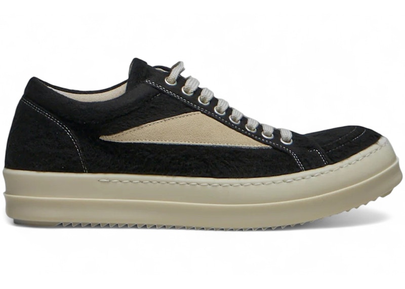 Pre-owned Rick Owens Drkshdw Vintage Low Fleece (women's) Sneakers In Black/milk In Multi