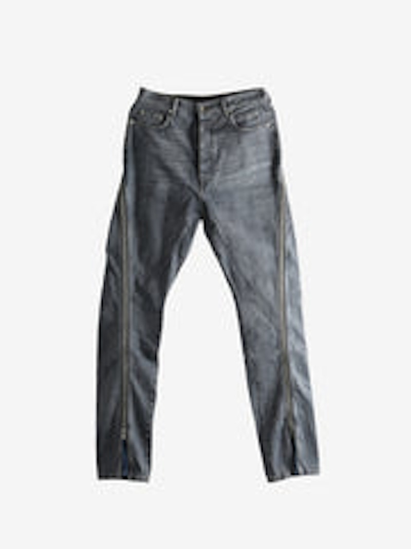 Rick Owens Denim Bolan Banana Pants Washed Grey Men's - FW25 - US