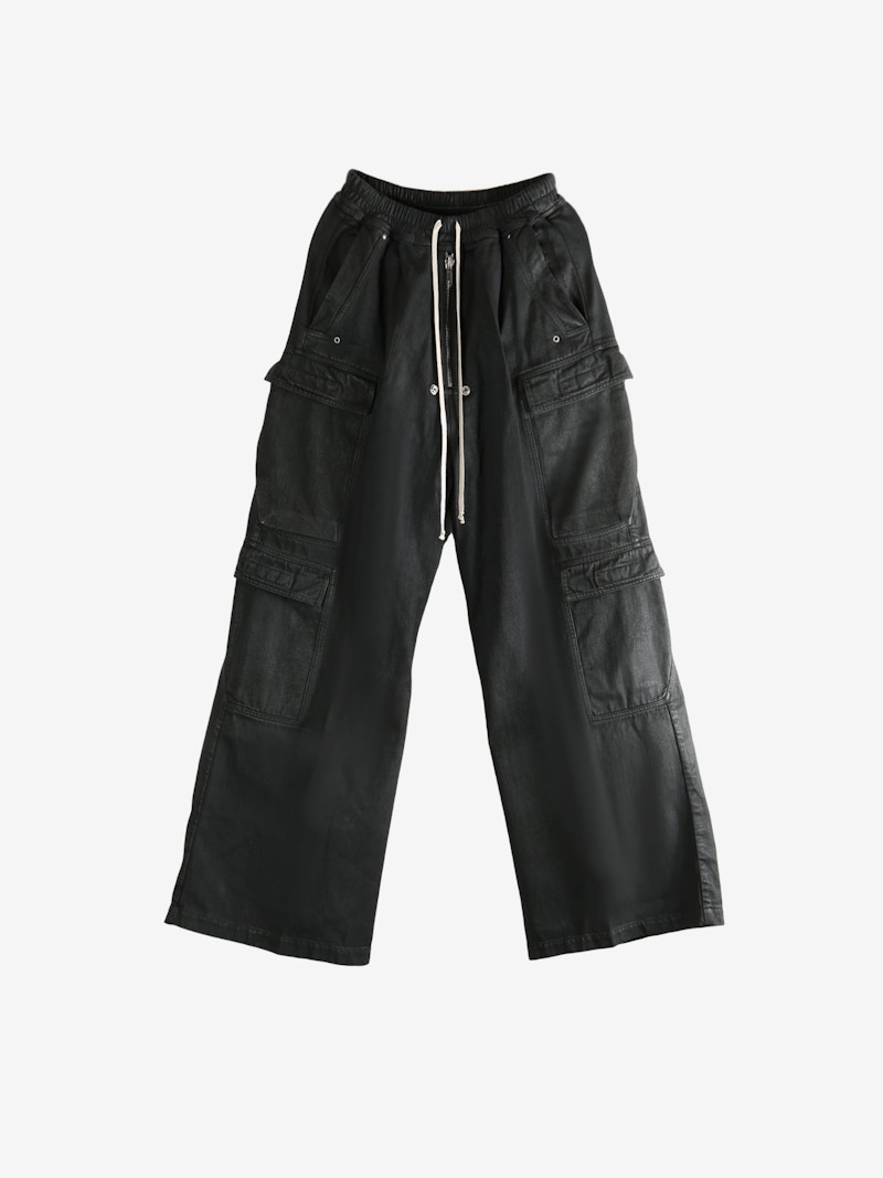 Rick Owens Double Cargo Jumbo Belas Pants Black Wax Men's - FW25 - US