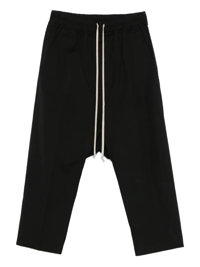 Rick Owens Drawstring Cropped Trousers Black Men's - FW25 - GB