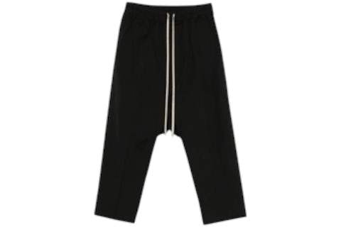Rick Owens Drawstring Cropped Trousers Black Men's FW25 US