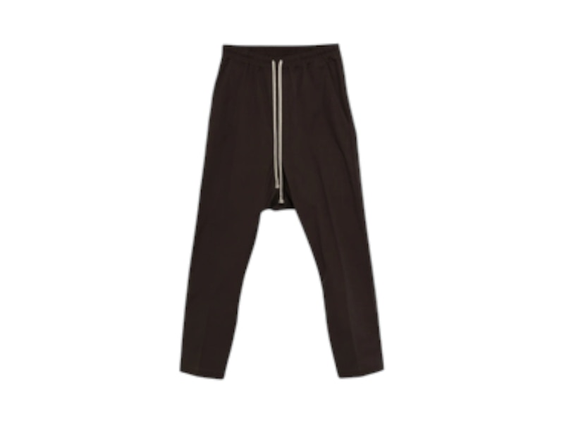 Pre-owned Rick Owens Men's  Drawstring Long Pants In Darkdust In Brown
