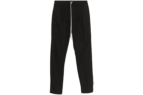 Rick Owens Drawstring Slim Long Pantaloni Black Men's SS25 US