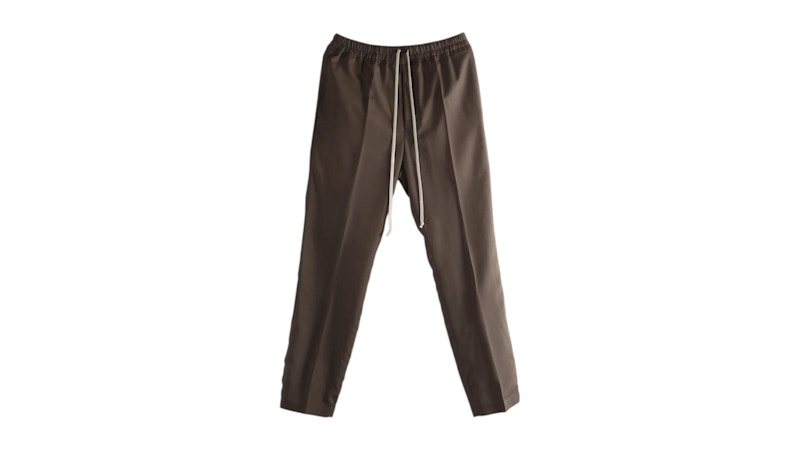 Rick Owens Drawstring Slim Long Pants Dark Dust