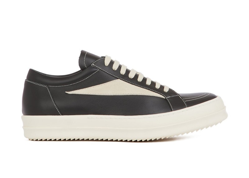 Rick Owens EDFU Vintage Sneaks Leather Black Milk White (Women's)