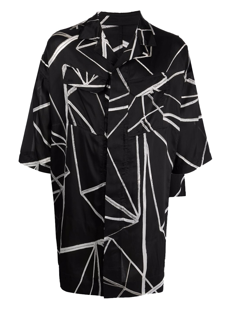 Rick Owens Fogachine Magnum Tommy Shirt Black/White Men