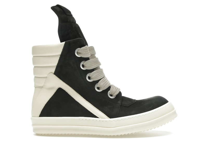 Rick Owens geobasket jumbo lace ジャンボレース Rick Owens Geobasket Jumbo Lace High Black Milk Men's