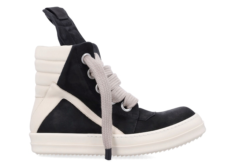 Rick Owens Geobasket Jumbo Lace High Black Milk メンズ