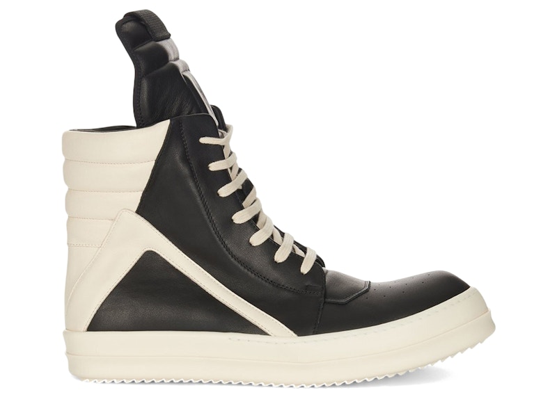 Rick Owens Geobasket Sneakers Black Milk Men's - RU01F2894 LCO 911