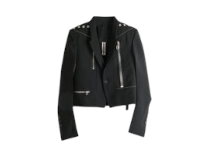 Pre-owned Rick Owens Women's Giacca Alice Jacket In Black/pearl