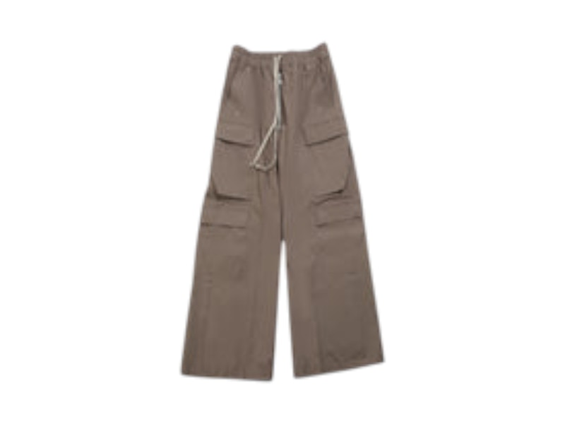 Pre-owned Rick Owens Men's Heavy Cotton Poplin Cargobelas Pants In Dust