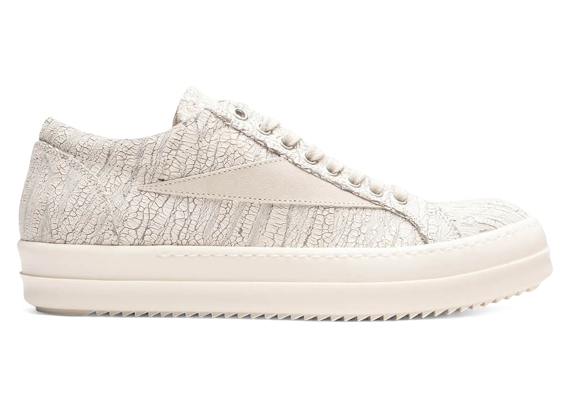 Pre-owned Rick Owens Men's  Hollywood Drkshdw Vintage Low Megacrust Sneakers In Milk In White