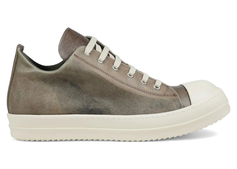 RICK OWENS★Hollywood Runway Low Sneakers in Spalla Leather Black Hollywood Low Sneakers by Rick Owens on Sale