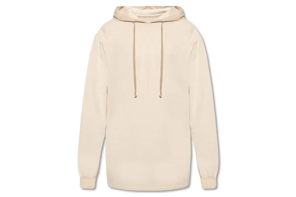 Rick Owens Jersey Hoodie Off White