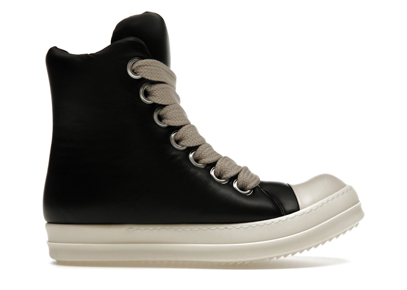 Rick Owens Jumbo Lace Padded Sneaks Black Milk