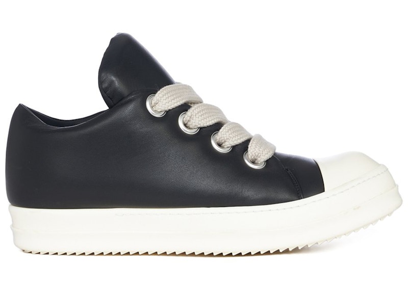 Rick Owens Jumbo Lace Padded Sneaks Low Black Milk Men's