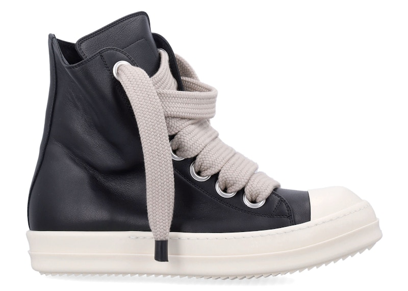 スニーカー RICK OWENS | JUMBOLACED SNEAKERS BLACK/PEARL/MILK (LCOW2) Jumbo Laced Low Top Sneakers Black And Milk | The Webster