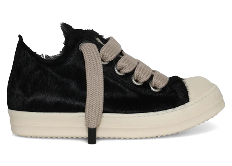 Pre-owned Rick Owens Jumbo Laced Low (women's) Sneakers In Black/milk In Multi