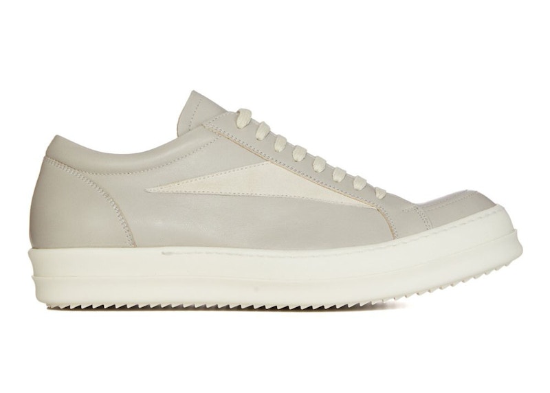Pre-owned Rick Owens Men's  Lido Vintage Sneakers In Pearl/milk