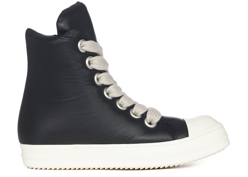 Rick Owens Jumbo Lace Padded Sneaks Low Black Milk メンズ 