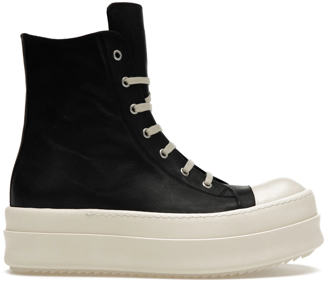 Rick Owens Mega Bumper Leather Sneakers Black Milk Men's - RR02C7859 ...