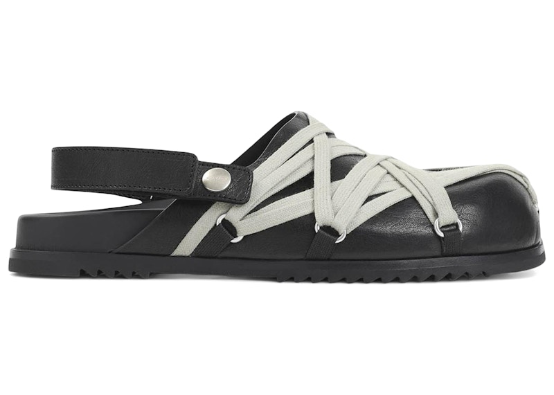 Men's Rick Owens Megalace Granola Mule Sneakers in Black